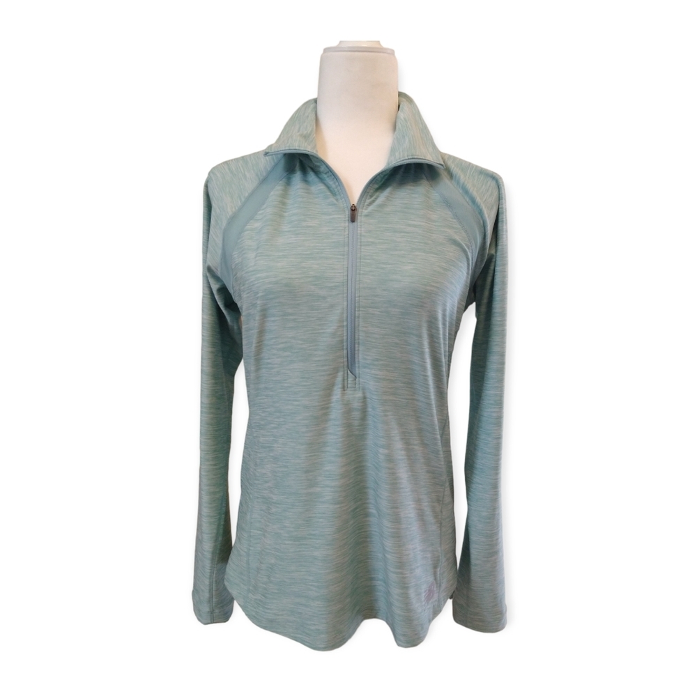 Women's New Balance Mint Green Anticipate 1/2 Zip Fitted Athletic Shirt‎